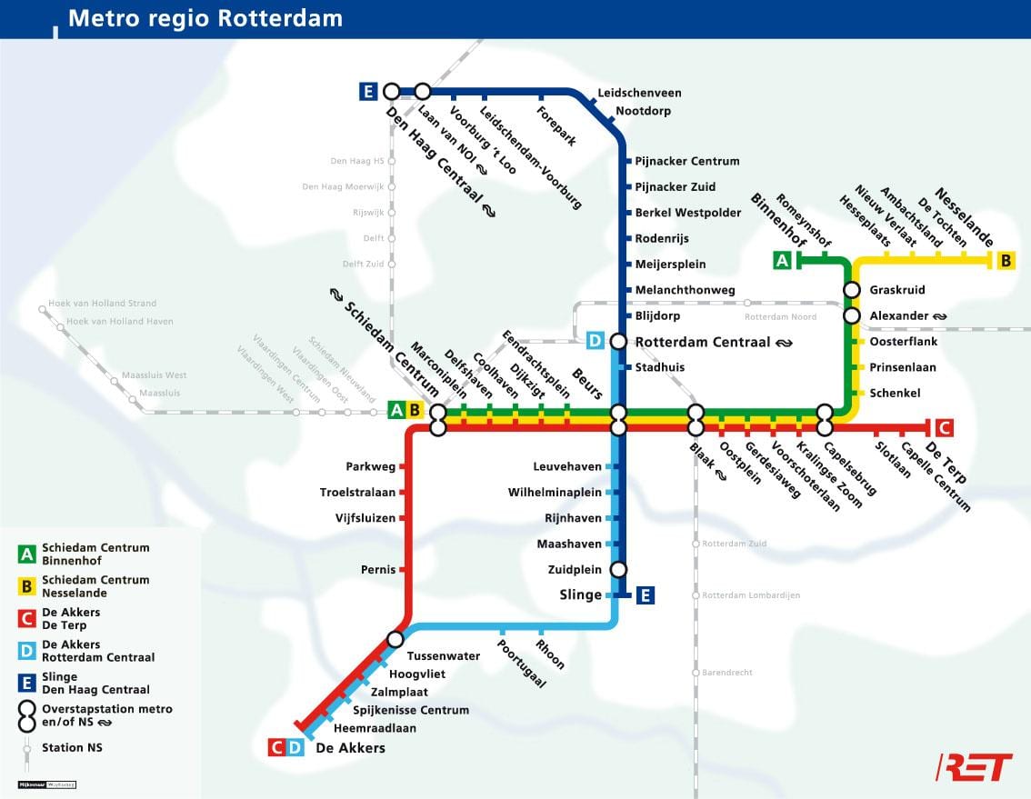 ret Rotterdam hartă