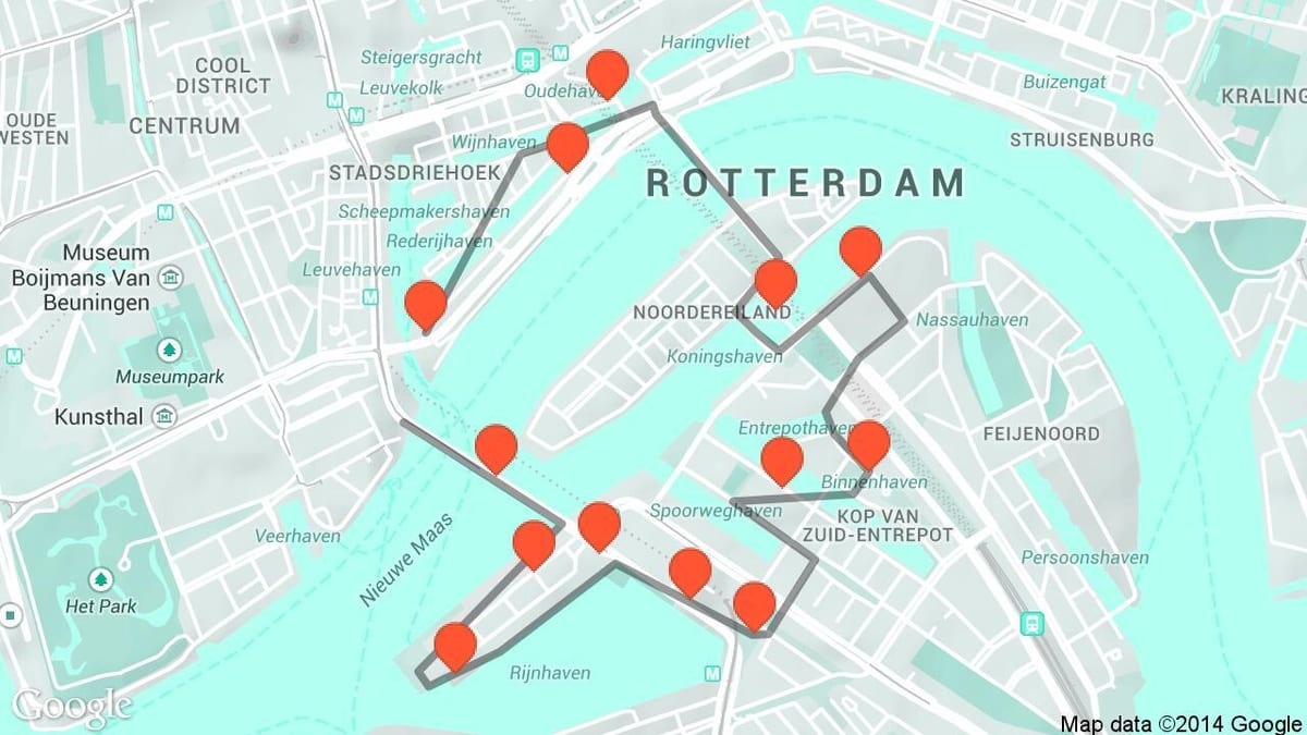 Hartă Rotterdam arhitectura
