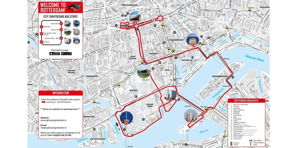 Hartă Rotterdam autobuz