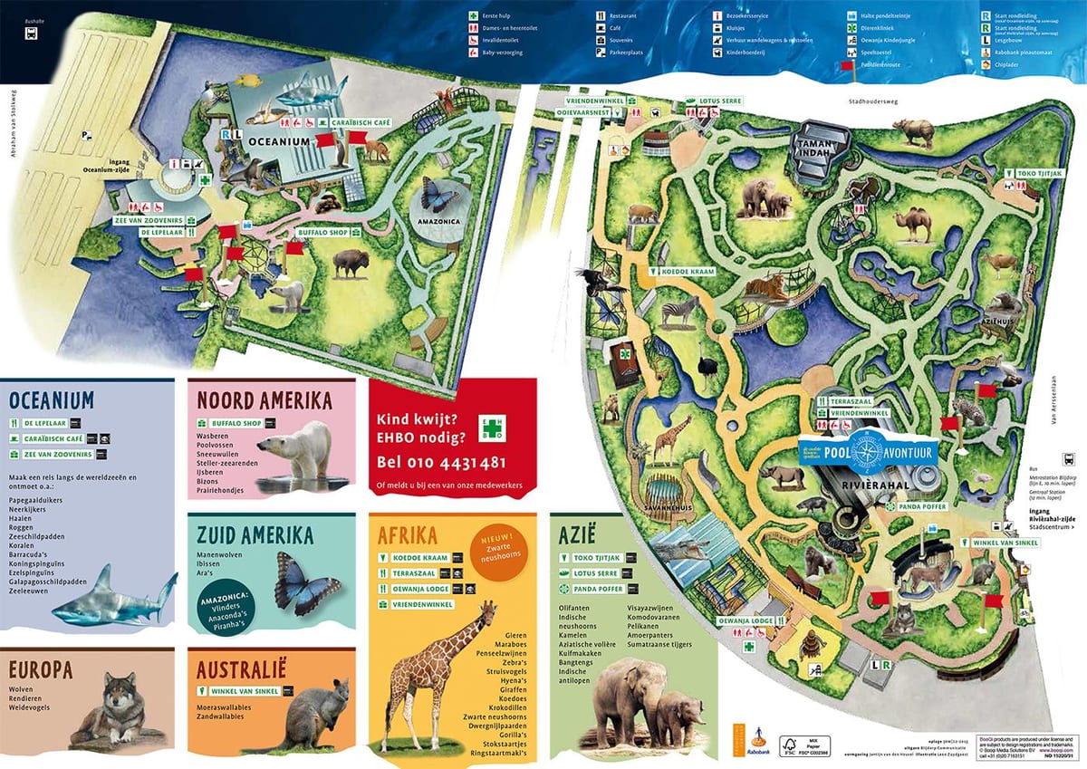 Hartă Rotterdam zoo
