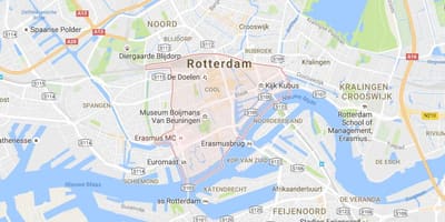 Rotterdam centre hartă