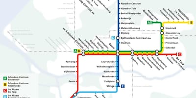 Rotterdam hartă de metrou