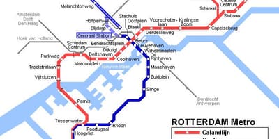Rotterdam hartă de transport public