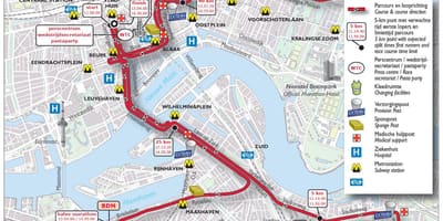 Hartă Rotterdam maraton 