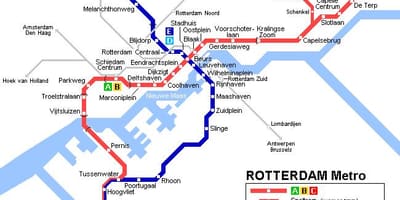 Ret Rotterdam tramvai hartă